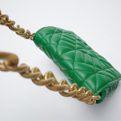 Zoe - Grüne Crossbody-Tasche mit Steppmuster