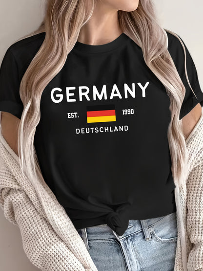 Deutschland Print T-Shirt - Lena