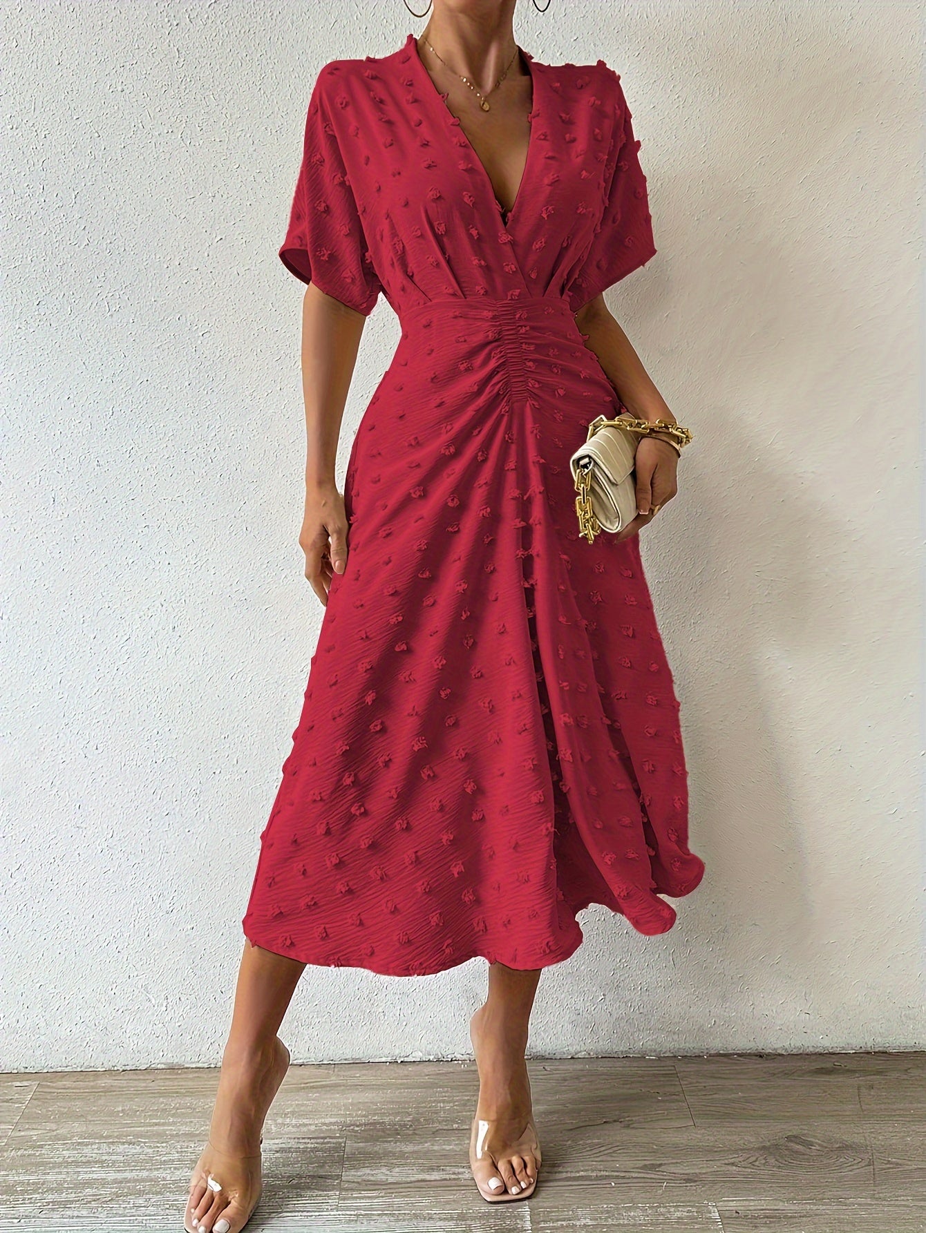 Sommerkleid Lila V-Ausschnitt - Amelie