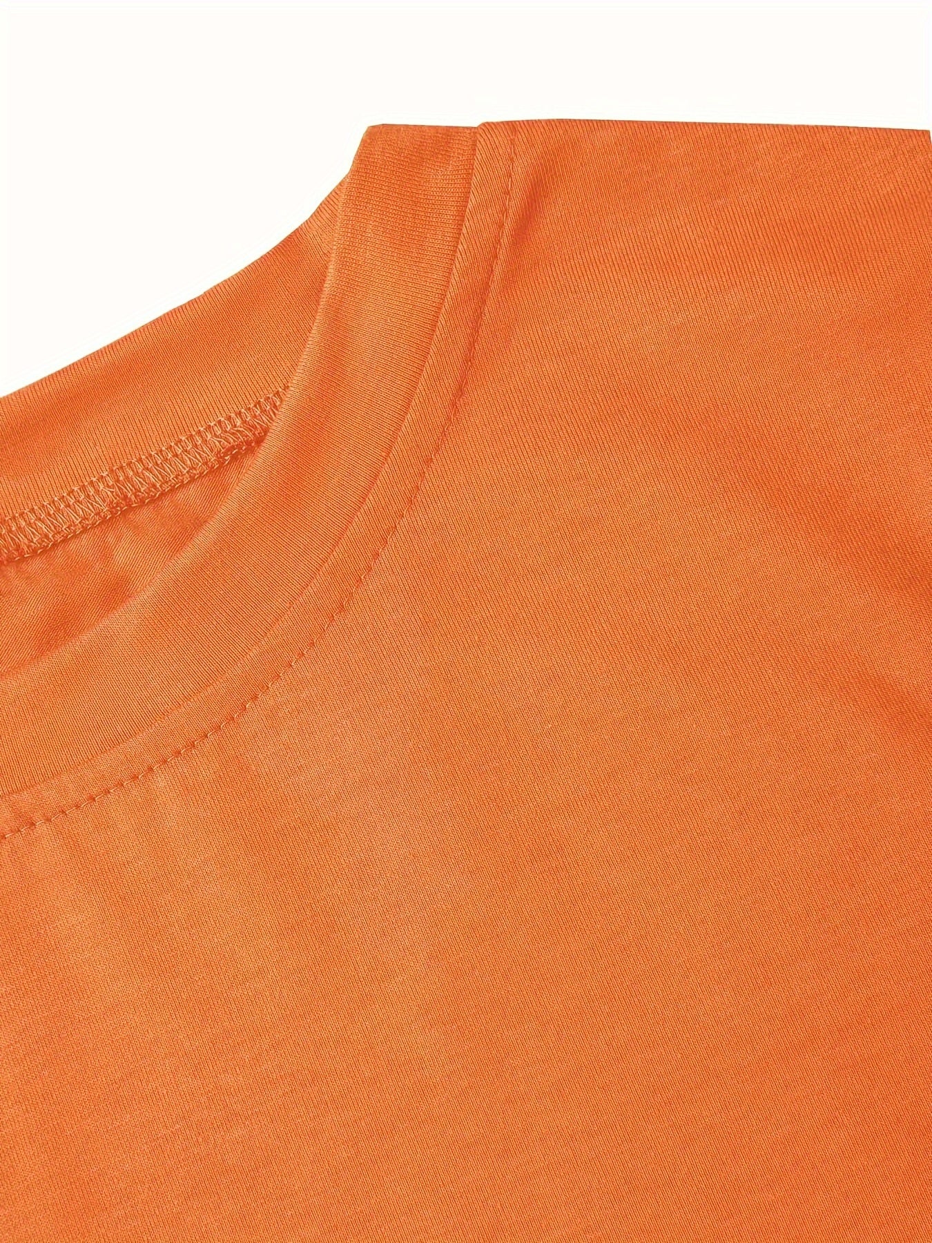 Kürbisgesicht T-Shirt, Casual Kurzarm Oberteil mit Rundhals