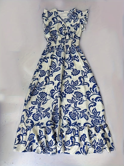 Minzgrünes Wickelkleid mit Rüschen - Ella