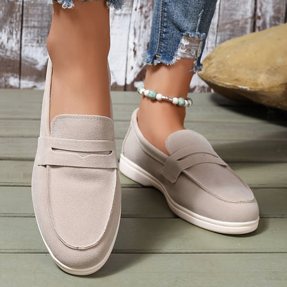 Beige Komfort Loafers - Elegante Lena