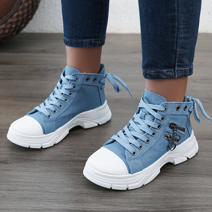 Denim-Blau Trend-Sneaker - Emma