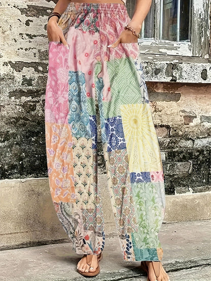 Bunte Patchwork-Weithose – Isabella