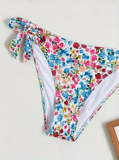 Geblümte Bikinihose Weiß - Sophie