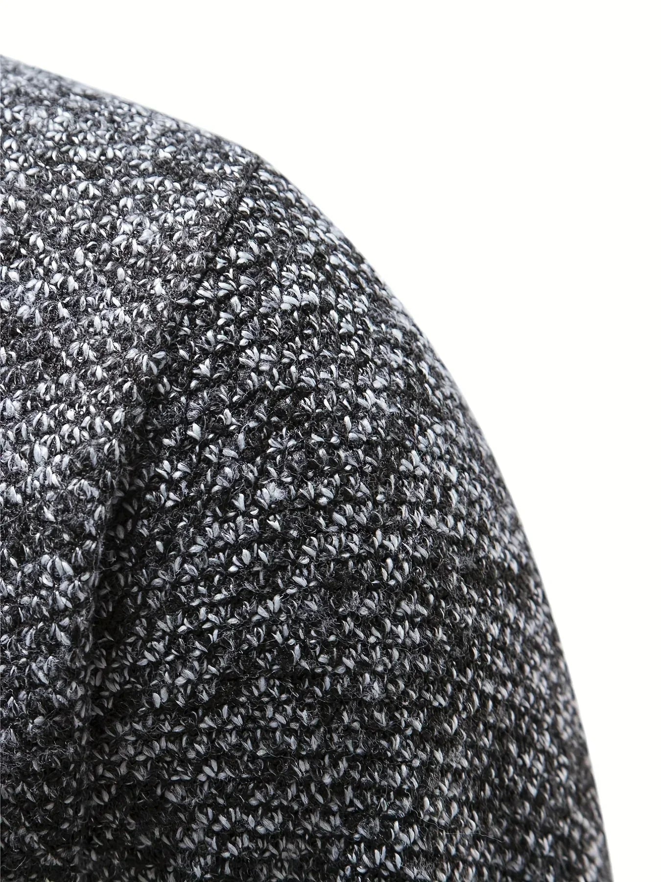 Herren-strickpullover mit hohem kragen und viertelreißverschluss – herren