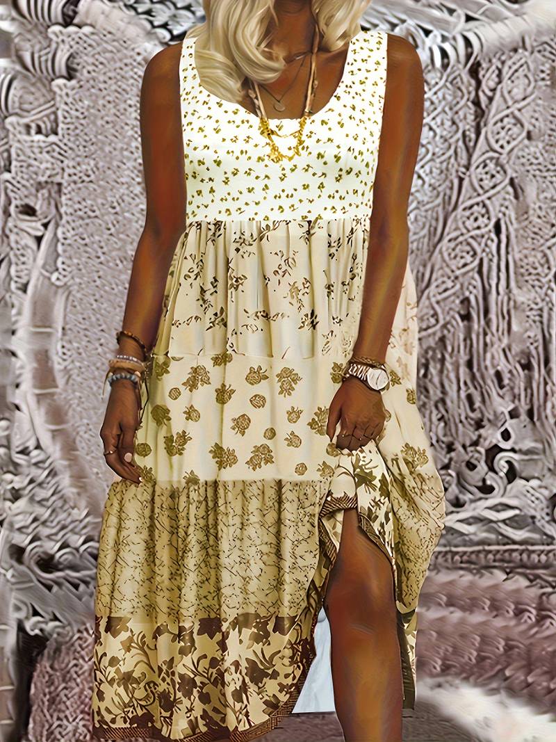 Mia – Rosafarbenes Blumen-Sommerkleid