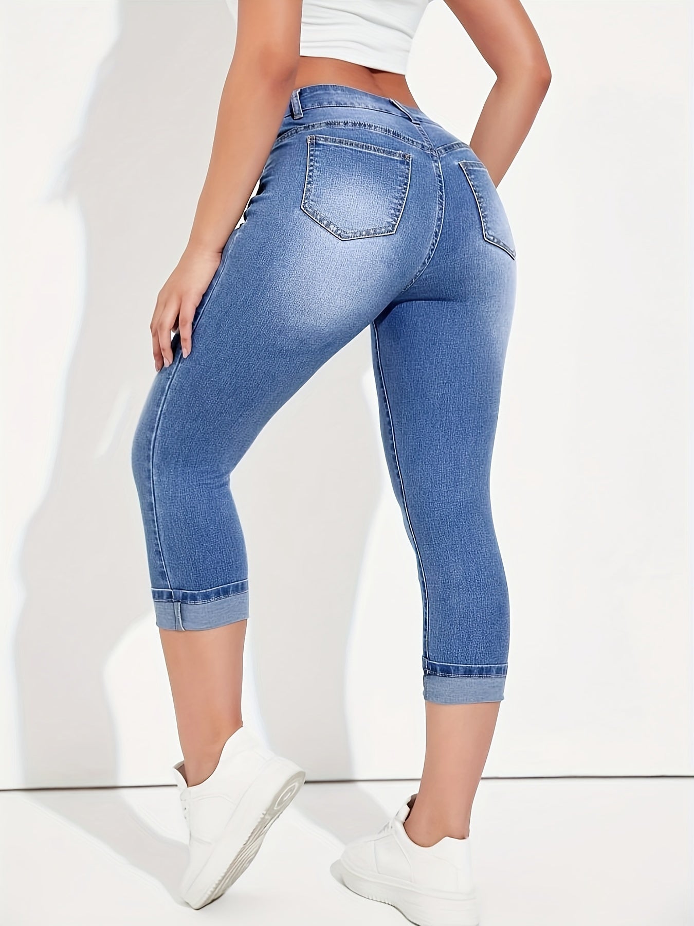 Blaue Capri-Jeans - Nora
