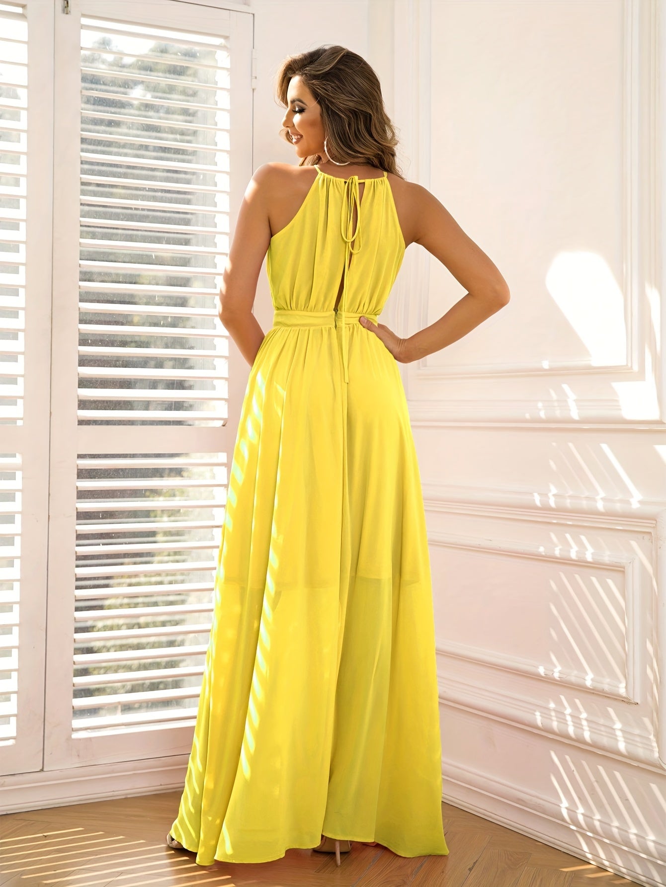 Gelbes sommer maxikleid - sophia