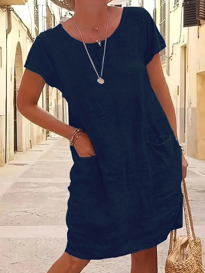 Leichtes Freizeitkleid Hellgrau - Emma