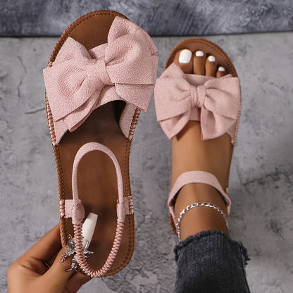 Schwarze Bogen-Sandalen - Jessica