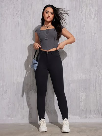 Schwarze Skinny-Jeans - Nina