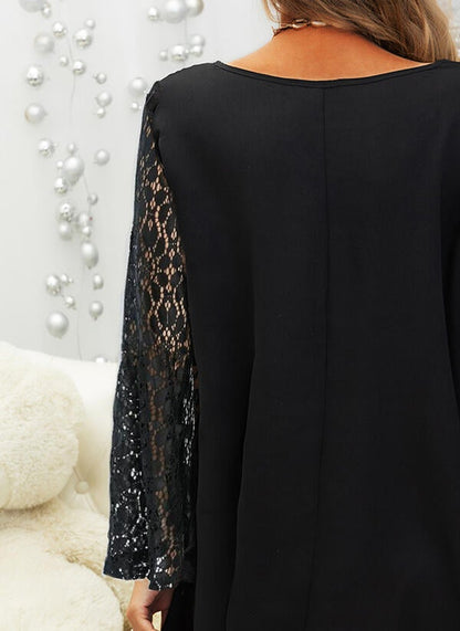 Schwarzes Spitzenkleid - Emma