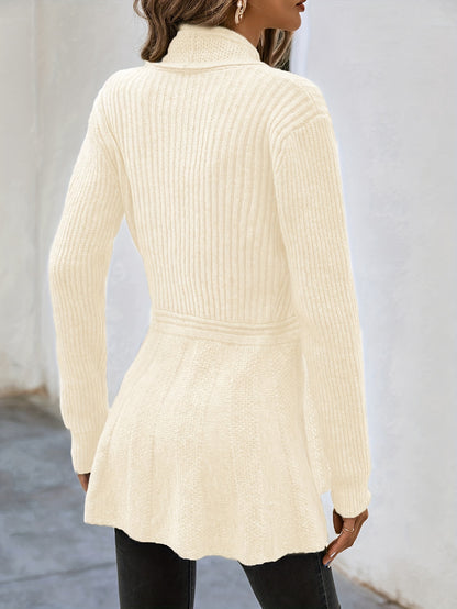 Hellgrauer Rüschen-Cardigan - Anna