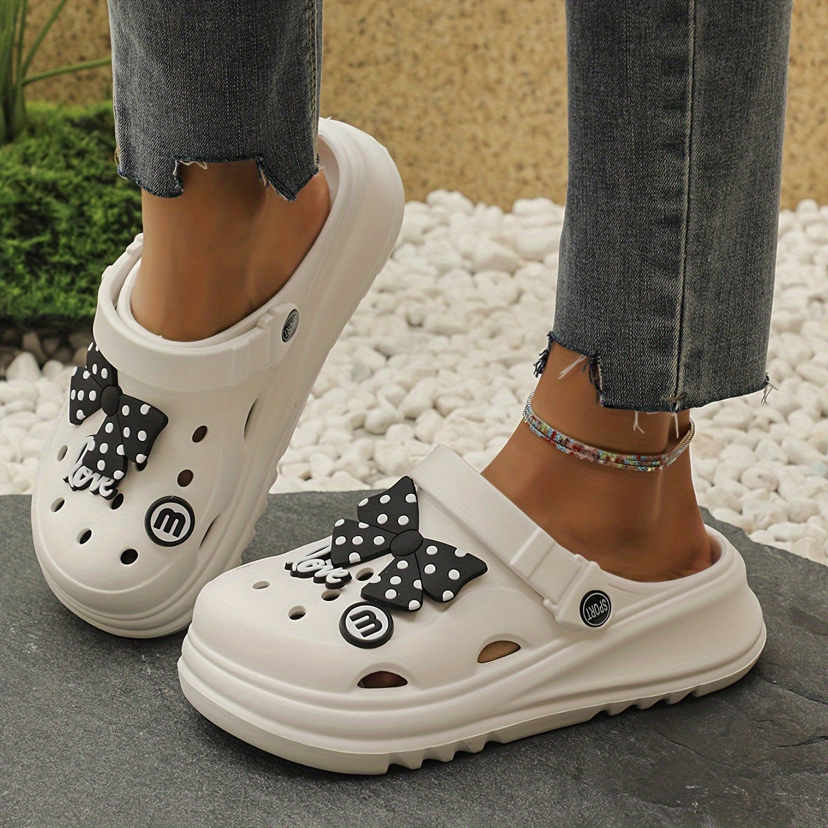 Schwarze Garten-Clogs - Klara