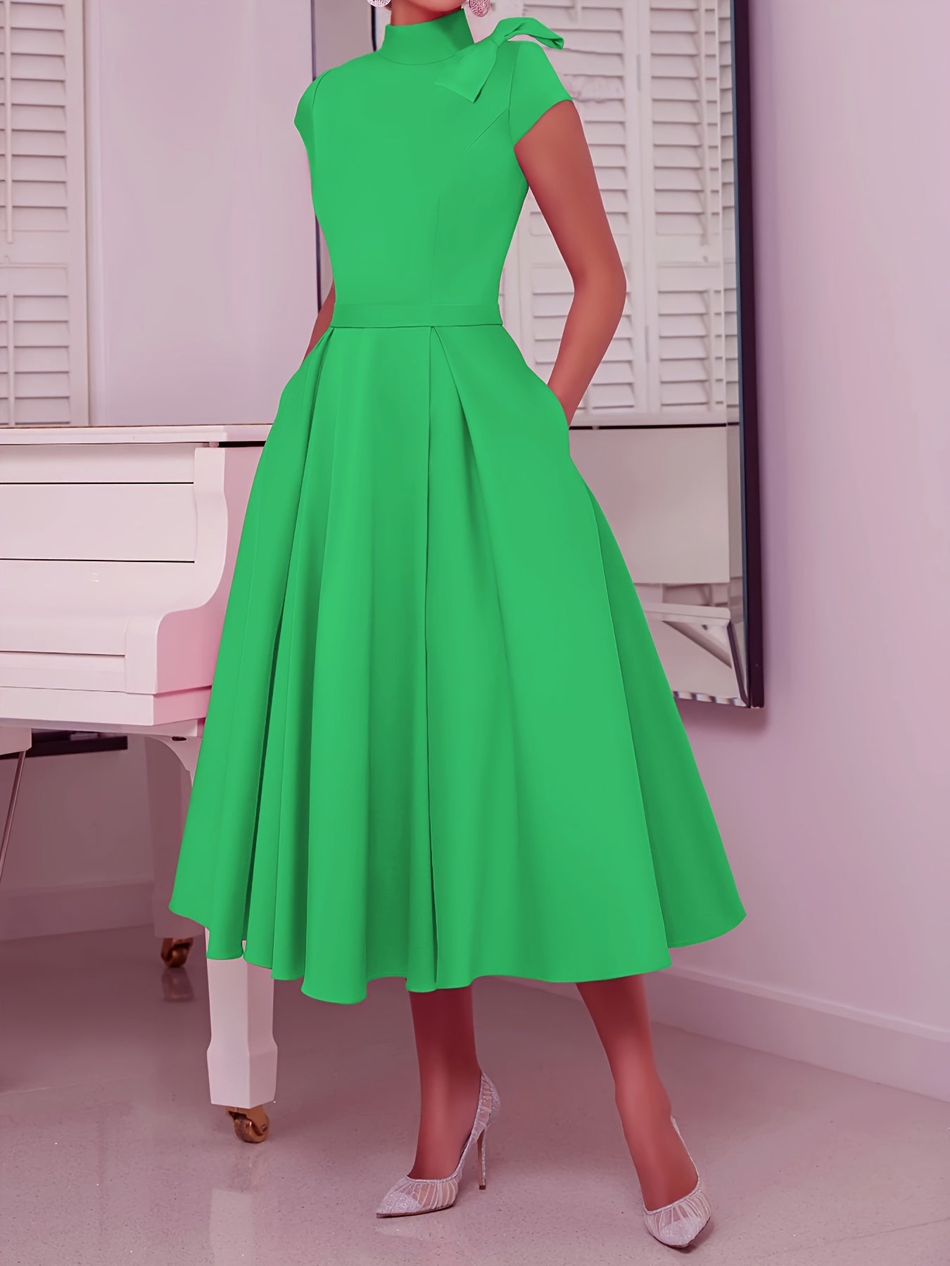 Sonnen-gelbes midikleid - isabella