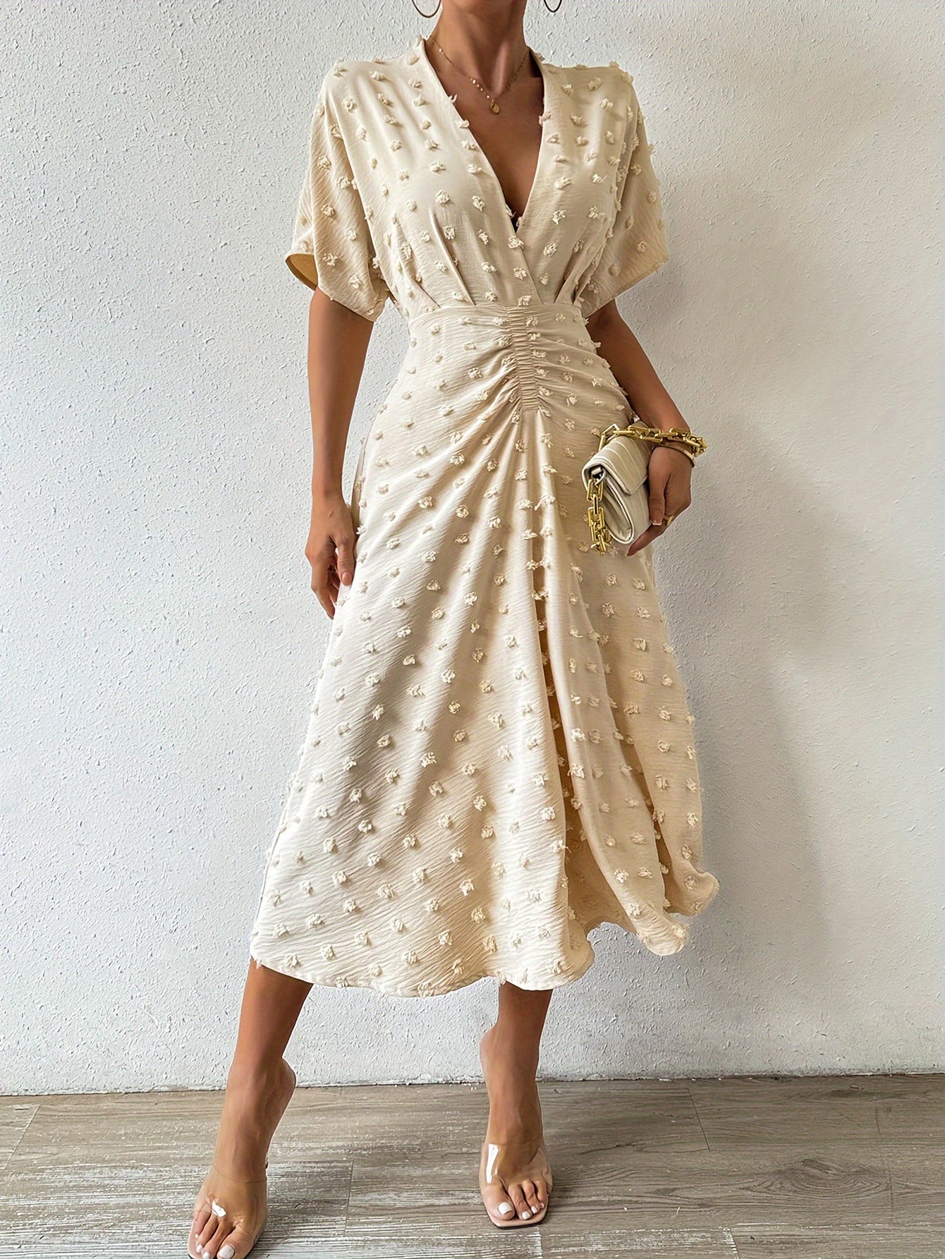 Sommerkleid Lila V-Ausschnitt - Amelie