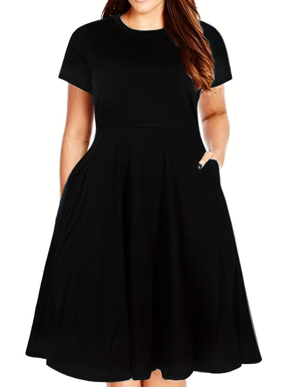 Schwarzes A-Linien Kleid - Clara