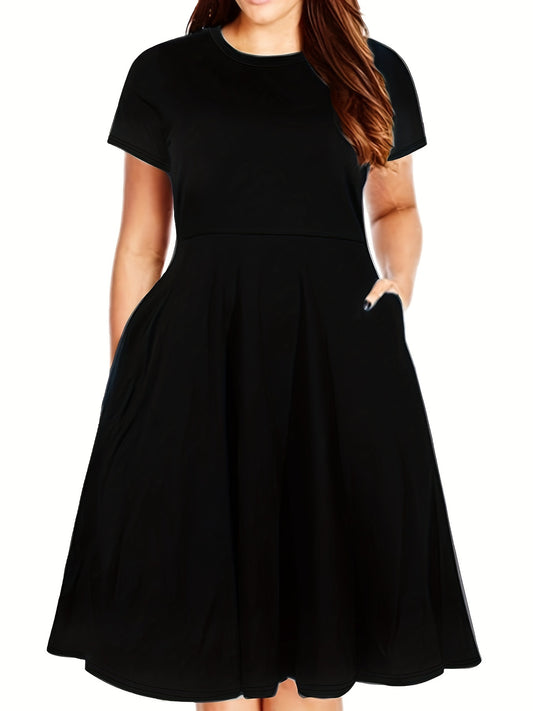 Schwarzes A-Linien Kleid - Clara