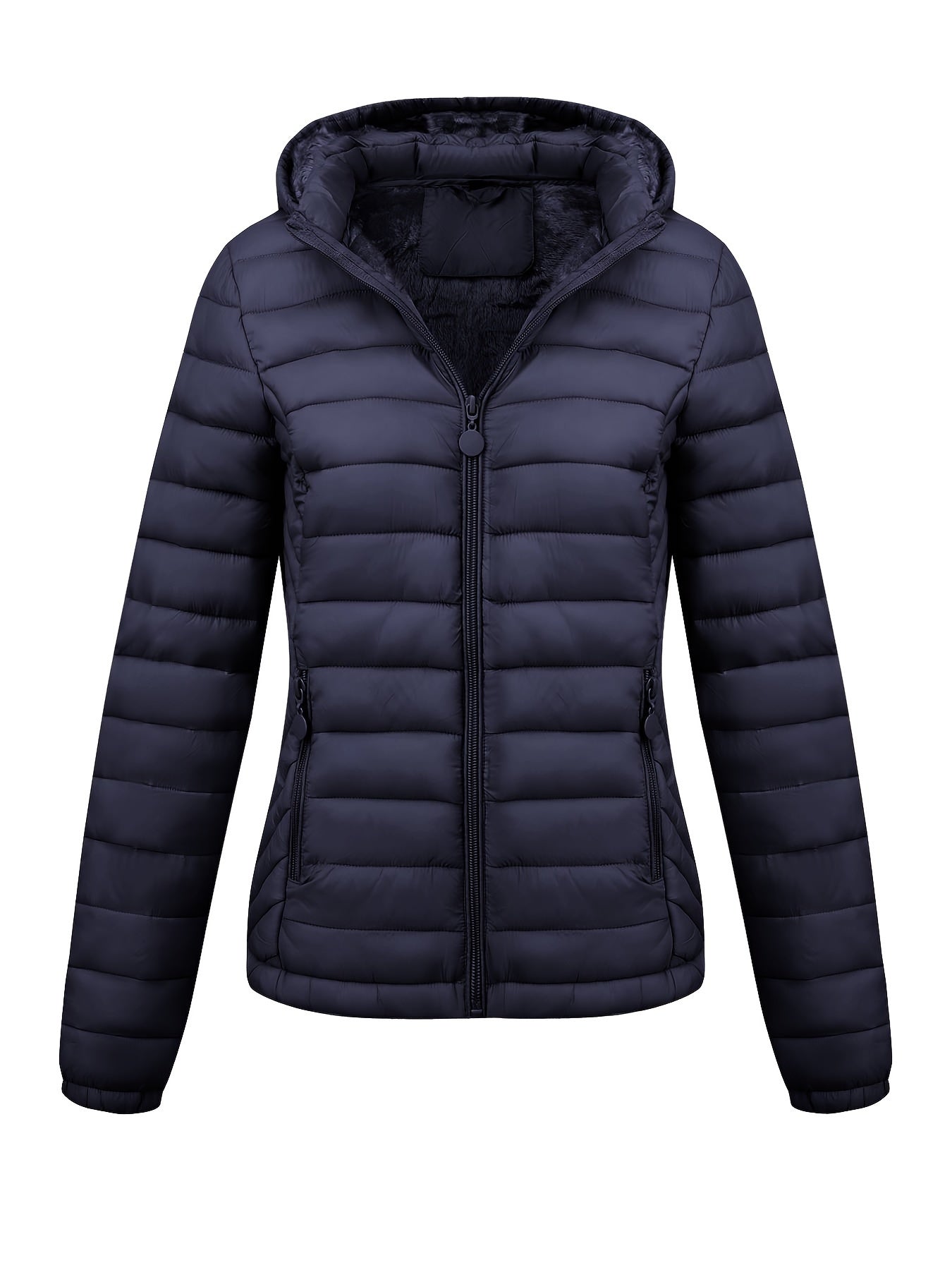 Damen Zip-up hoodie puffy coat