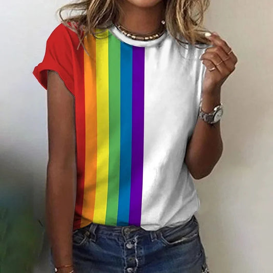 Nettie - stylisches regenbogen shirt