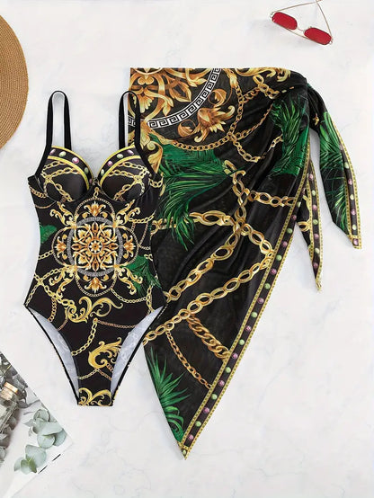 Marina - Edles Marine-Muster Bikini-Set