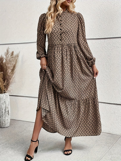 Braunes Polka-Dot-Kleid - Anna