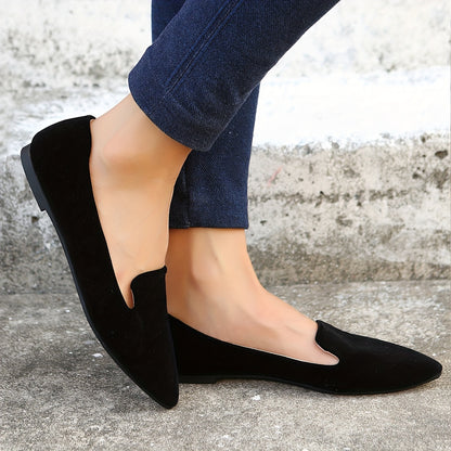 Elegante Schwarze Ballerinas - Spitz