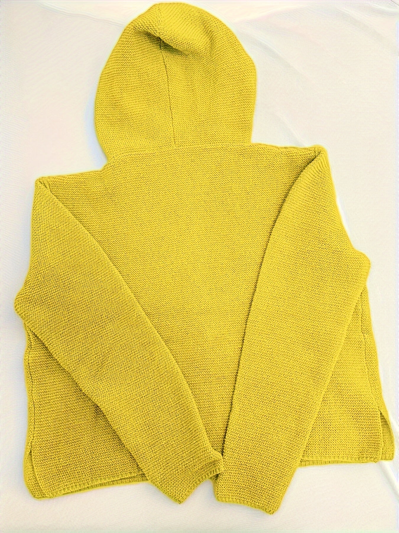 Grauer Kapuzen-Cardigan mit Knöpfen - Lara