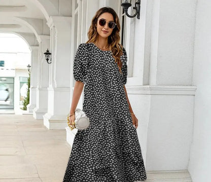 Florales Midikleid Weiß - Sabrina