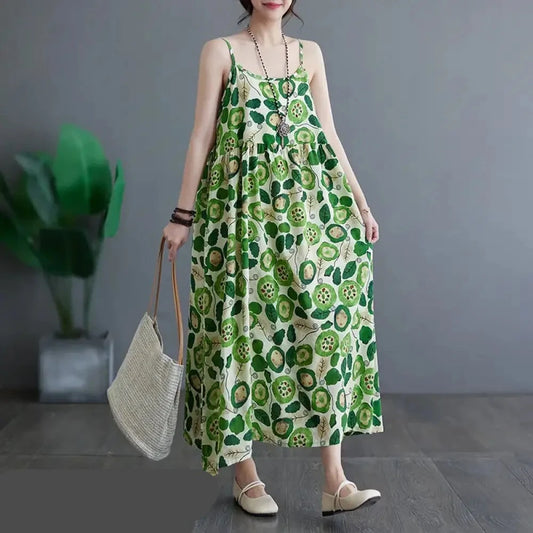 Grünes Kiwi Sommerkleid - Fiona