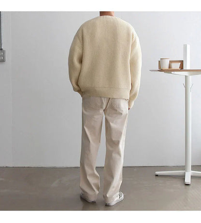 Herren-strickjacke mit reißverschluss und vordertaschen – herren