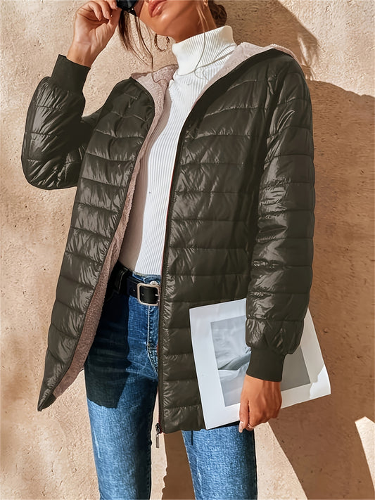 Kapuzenjacke mit Reißverschluss - Lässige Langarmjacke für den perfekten Alltagslook