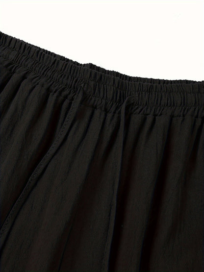 Gerade geschnittene hose mit elastischem bund – herren