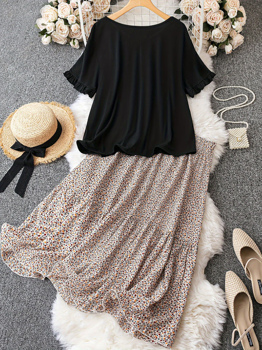 Charmantes Schwarz-Weiß Sommerkleid - Lara