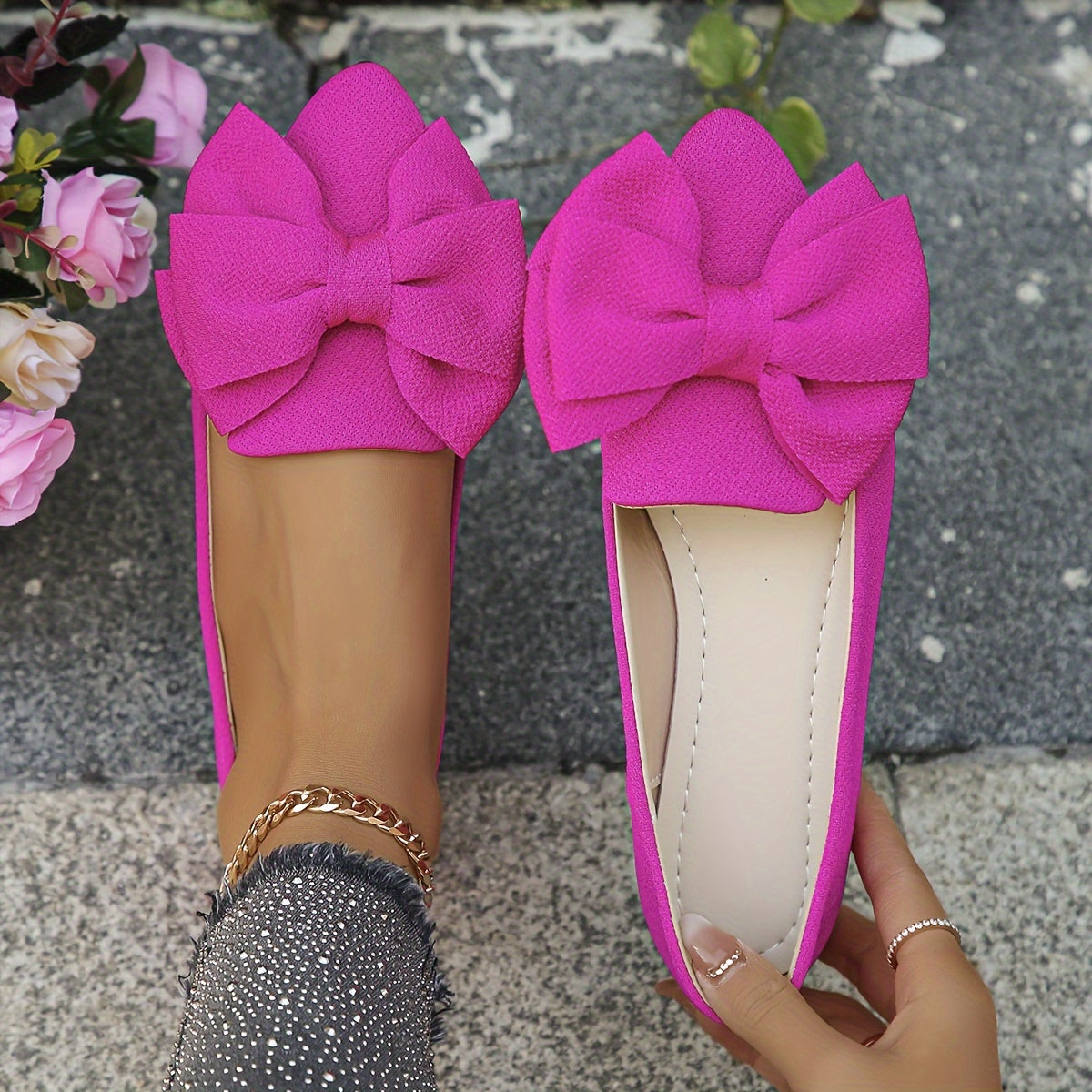 Elegante Schwarze Ballerinas - Spitz