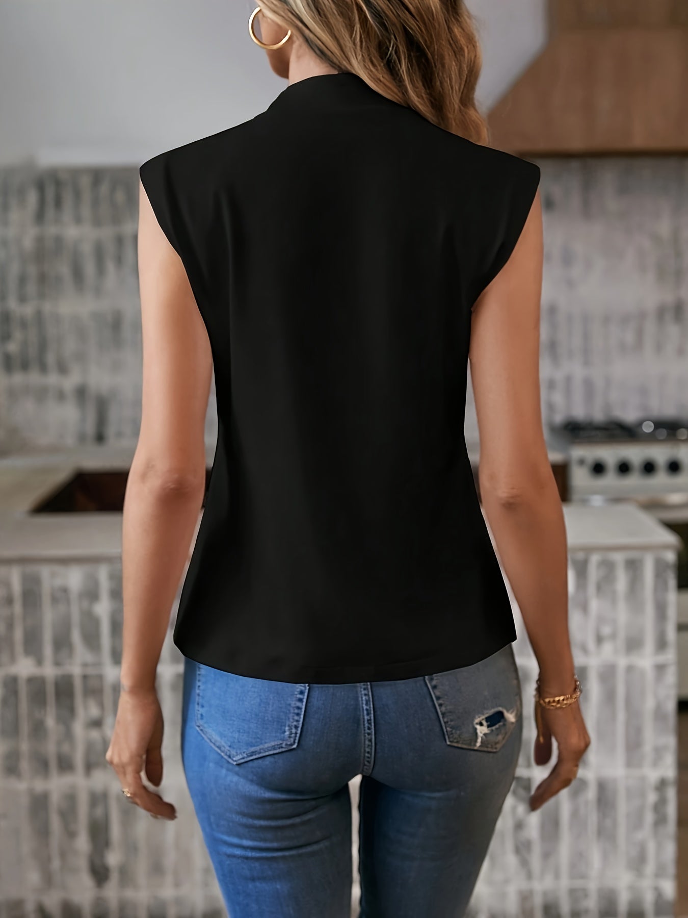 Isabella | weiße elegante armellose bluse