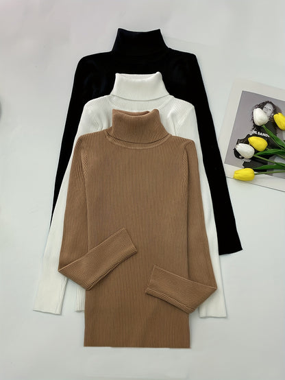 Eleganter Rollkragenpullover – Klassischer Langarm-Style