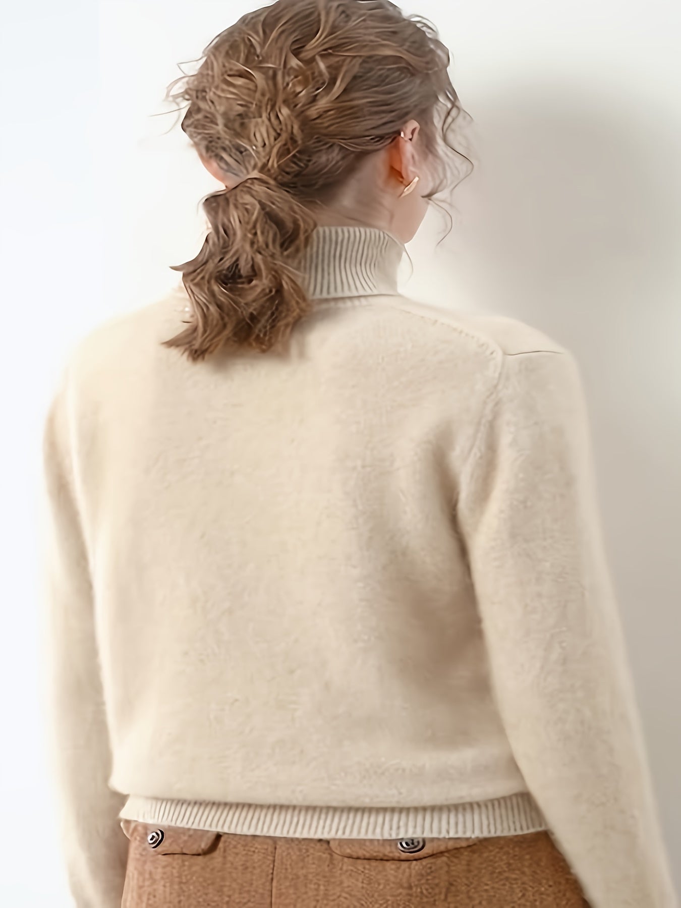 Kamelbrauner Rollkragenpullover  - Emilia