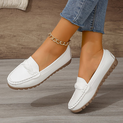 Weiße Damen Loafers - Mia
