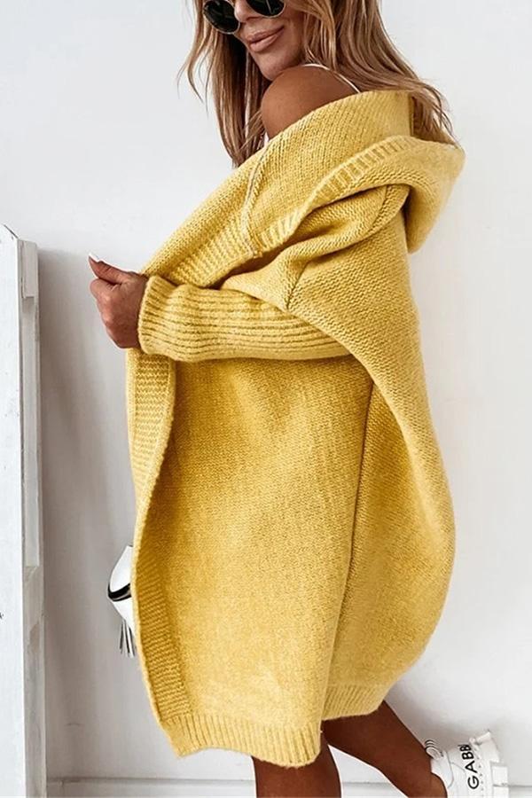 Blaue Kapuzenjacke mit Fledermausärmeln – Lara