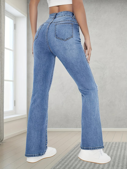 Hellblaue Bootcut-Jeans - Mia