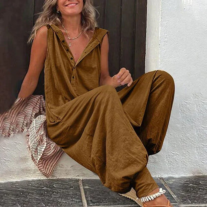 Zoé – Eleganter Bordeauxroter Jumpsuit