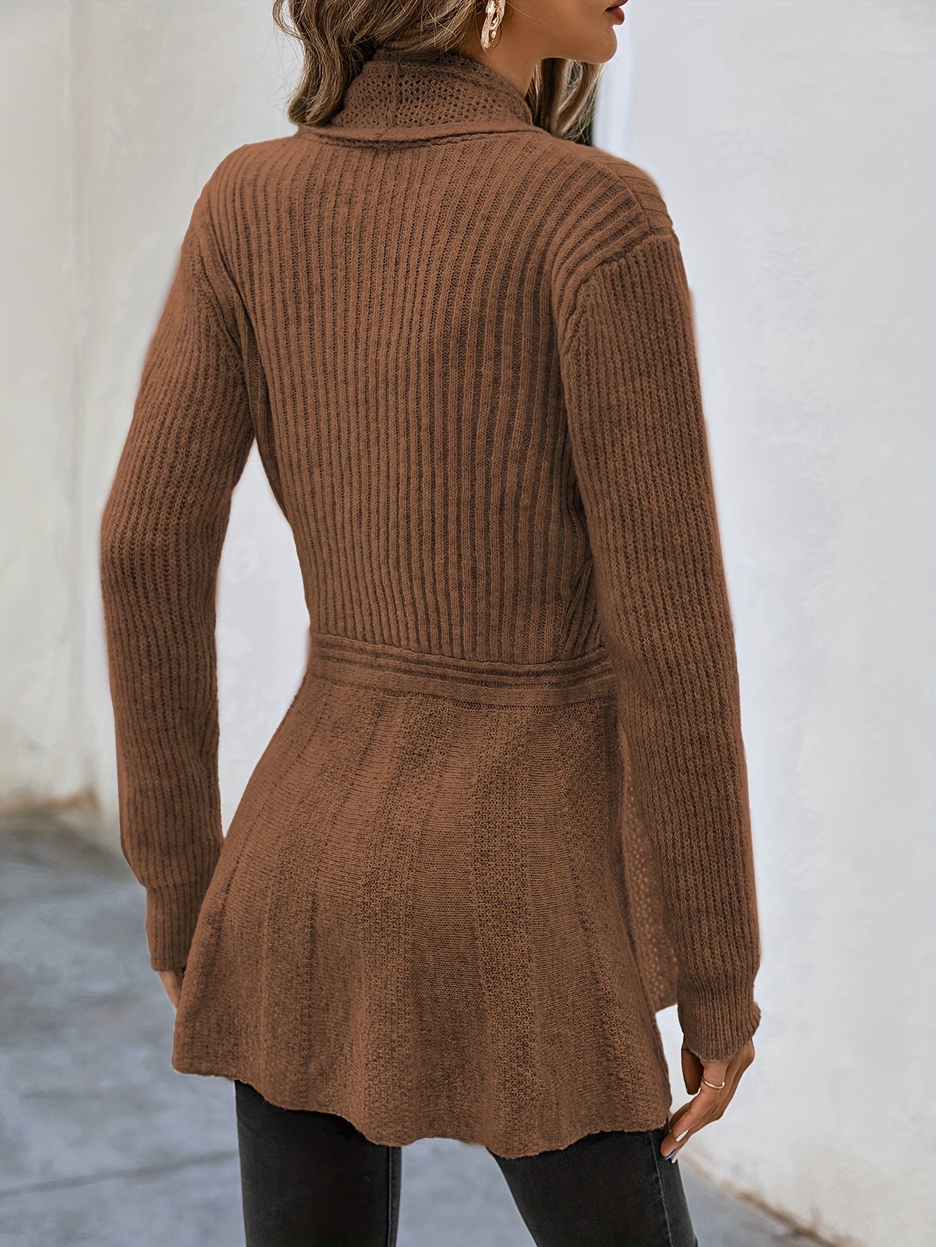 Hellgrauer Rüschen-Cardigan - Anna