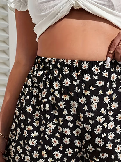 Floral Weites Bein Sommerhose - Julia