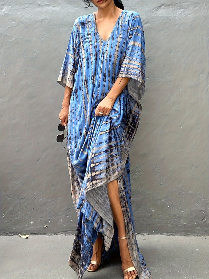 Schwarzes maxi-kaftan kleid - Lisa