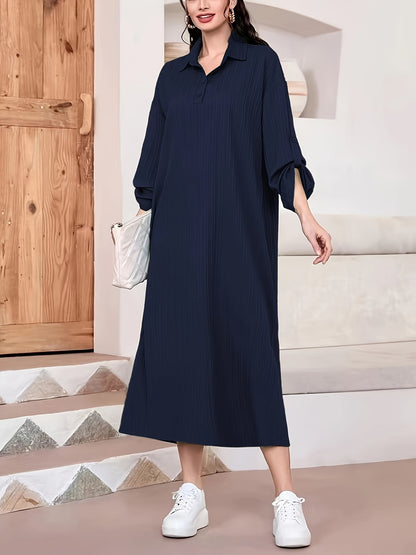 Braunes Hemdblusenkleid - Nora