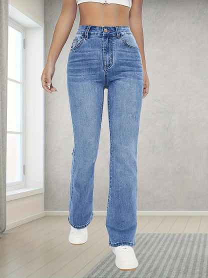 Hellblaue Bootcut-Jeans - Mia