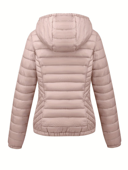 Damen Zip-up hoodie puffy coat