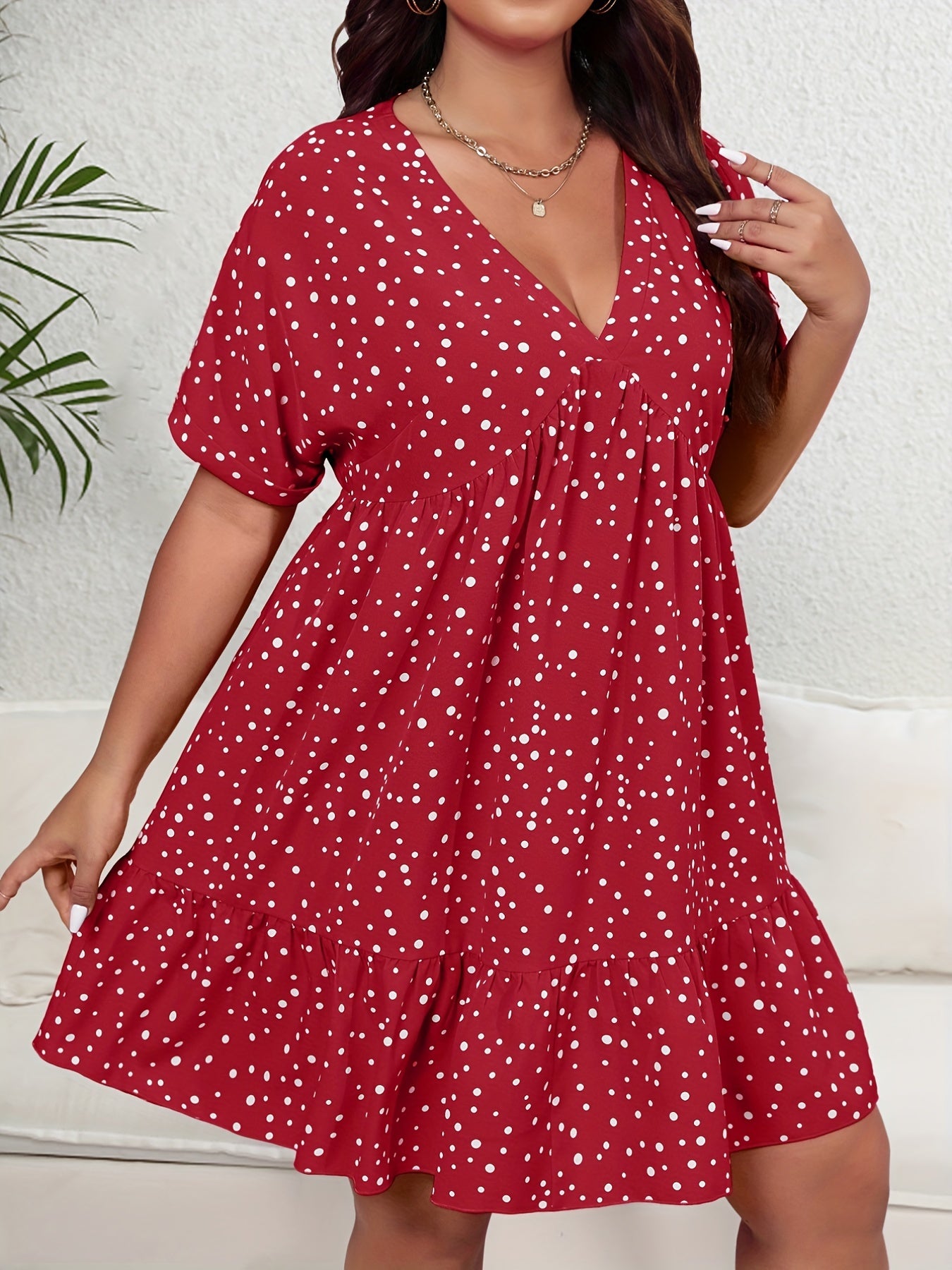 Fuchsiafarbenes Plissee-Kleid- Lena